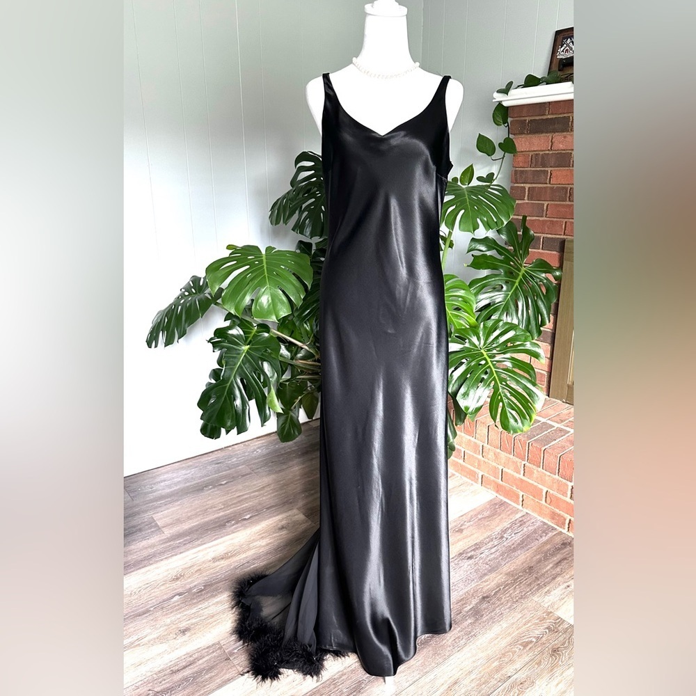 🛍️ Vintage NIKI by Niki Livas gorgeous sexy black dress size 14 excellent . - Picture 5 of 10